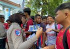 Polres-Kediri-Sosialisasi-Keselamatan-Berlalu-Lintas-Berbagi-Helm-Gratis-di-Area-CFD