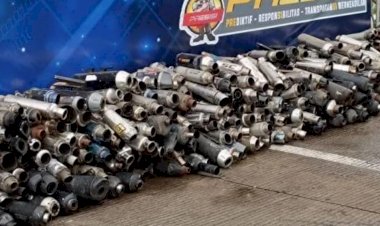 Operasi-Lilin-Semeru-2024,-Polrestabes-Surabaya-Sita-Ratusan-Knalpot-Tidak-Sesuai-Spektek