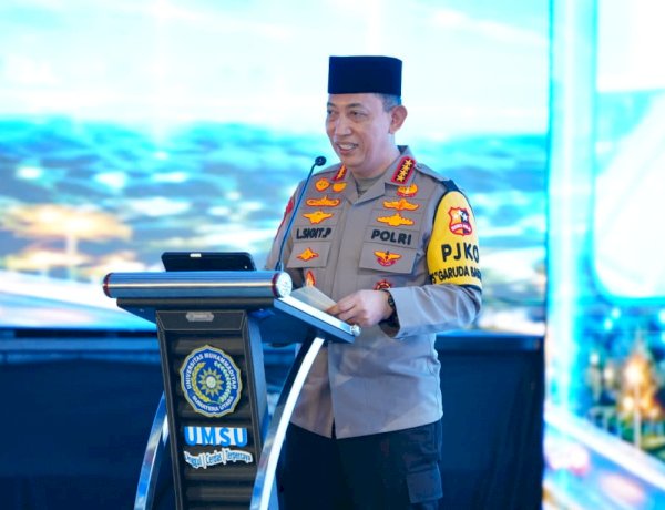 Kapolri Ajak Mahasiswa UMSU Kuasai Teknologi untuk Indonesia Emas 2045