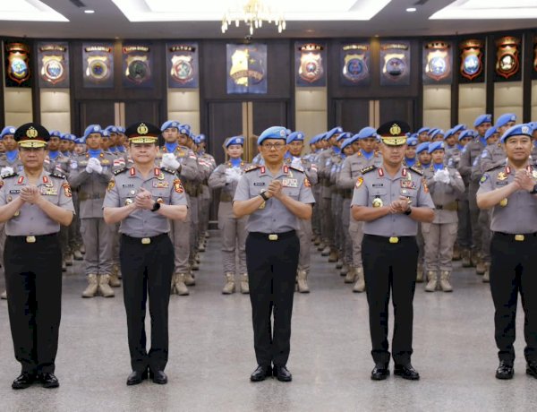 Wakapolri Pimpin Upacara Purna Tugas FPU 7 Minusca, 140 Personel Terima Penghargaan