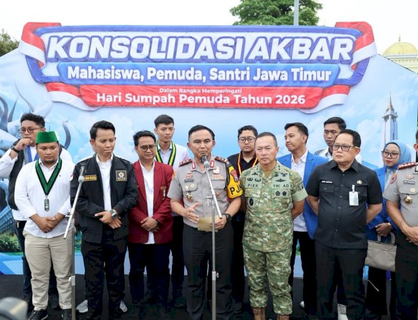 Momentum Sumpah Pemuda, 5.000 Mahasiswa dan Santri Gelar Konsolidasi Akbar di Mapolda Jatim
