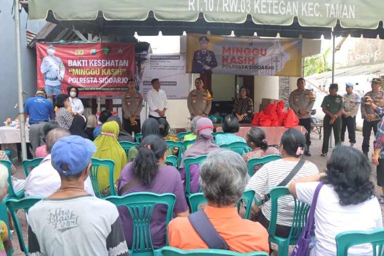 Minggu Kasih, Kapolresta Sidoarjo Gayeng dengan Jemaat GPIB