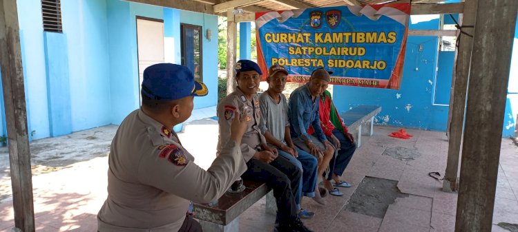 Satpolairud Polresta Sidoarjo Serap Aspirasi Kamtibmas Kawasan Pesisir