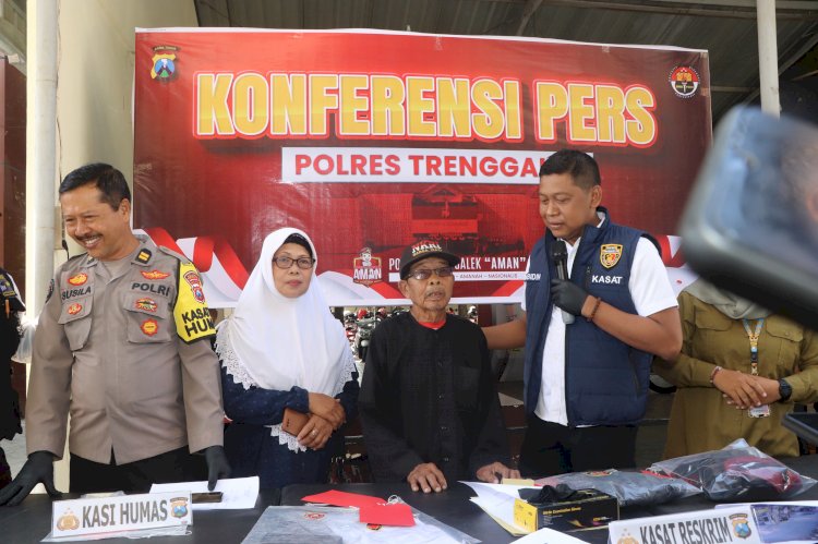 Wujud Empati, Polisi Beri Santunan dan Bantuan Kakek Korban Curas di Trenggalek