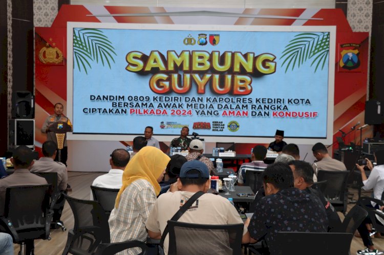 Cooling System, Kapolres Kediri Kota dan Dandim 0809 Gelar Sambung Guyub Bersama Awak Media