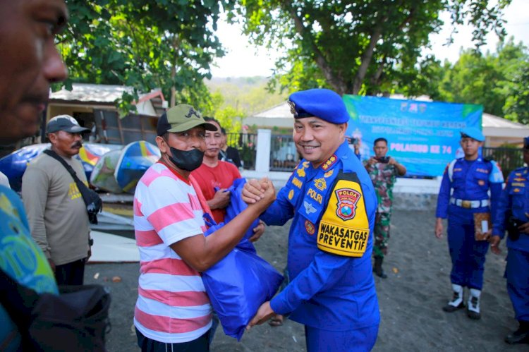 Jaga Ketahanan Pangan,Ditpolairud Polda Jatim Rehab Terumbu Karang di HUT Polairud ke -74